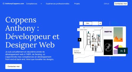 Image d'accueil du site du projet.